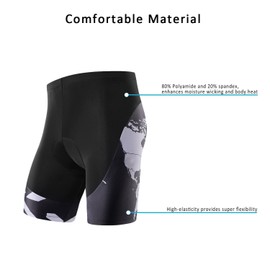 Nooyme Men's Cycling Shorts with Seat Padding, 3D Cycling Shorts, Quick-Drying & Elastic Cycling Shorts, Improved Elasticity and Air Permeability, Men's Cycling Shorts, American Discovery, l
