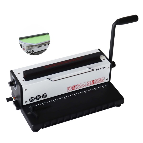 INTSUPERMAI Wire Coil 34 Holes Punching Binding Machine Binder Puncher