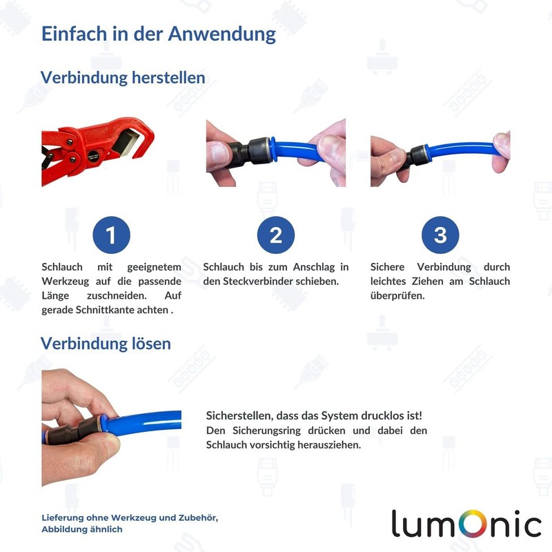 Lumonic I PU Hose Throttle Check Valve with Connector I