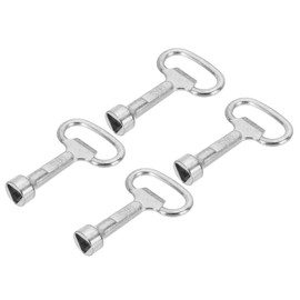 PATIKIL Triangle Spanner Key, 4 Pack 2"x1.4" Triangular Utility Socket Panel Keys Cabinet Spanner Key Locks for Elevator Electric Gas Water Meter Box