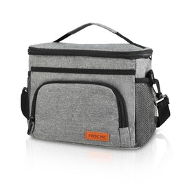 Windfromort Small Cool Bag - Mini Cool Bag, Compact, Insulated, Perfect for On the Go, Work, Travel, Picnic (26 x 17 x 20 cm) (Grey)