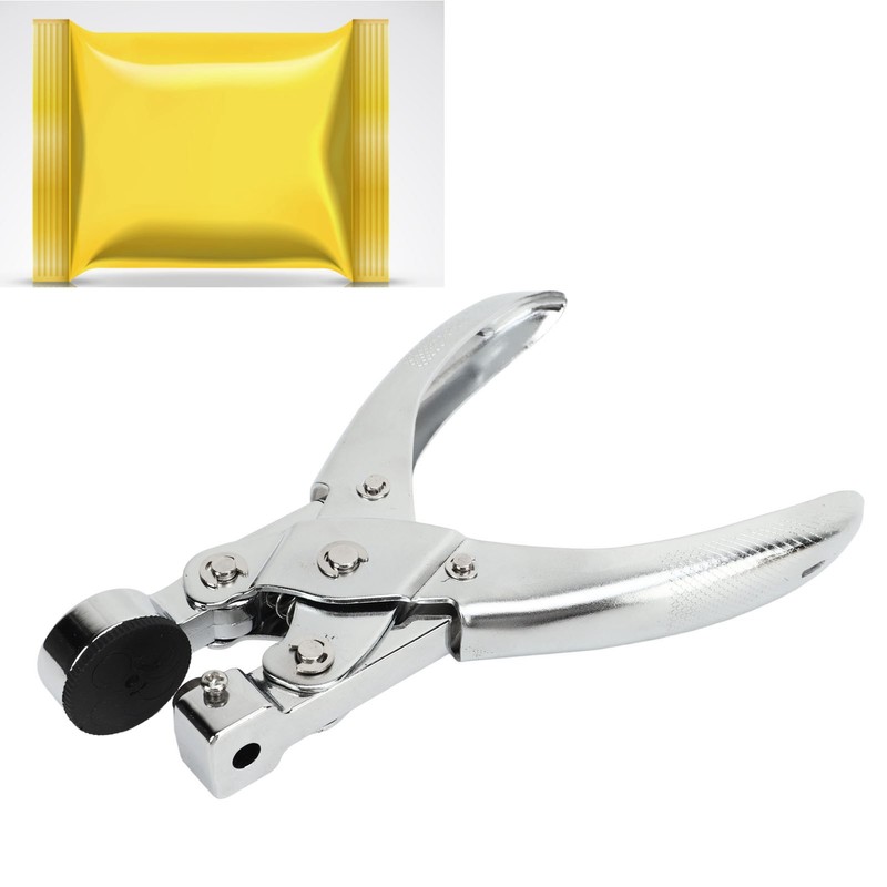 Hole Punch Plier Zinc Alloy Sliver Handheld Paper Puncher Tool