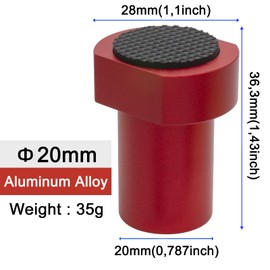Pack of 12 Aluminium Alloy Bench Hooks Bench Dog Clamp Woodworking Table Clamping Jaws Workbench Positioning Planer Plug Dog Clamp Planer Bench Accessories for 20 mm Dog Hole Red