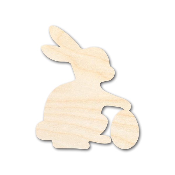 Unfinished Wood Easter Bunny Shape Easter Bunny Egg Craft up