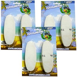 A&E Cage Company Captain Cuttlebone, 5 Inch, Healthy Calcium Supplement for Finches, Canaries, Parakeets, and Lovebirds (6 Pack - 5 Inch)