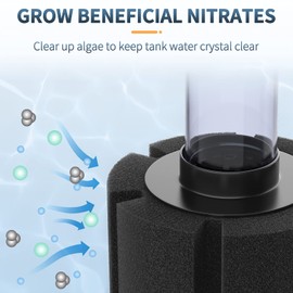 Pawfly 4 Pack Aquarium Nano Bio Sponge Filter Quiet Betta Fry Shrimp and Small Fish Foam Filter for Tiny Fish Tank up to 10 Gallon