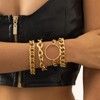 Dainty Gold Chain Bracelets for Women Layered Bracelet Simple Sparkle