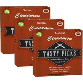 Tasty Picks Biodegradable Flavored Wooden Dental Picks, Eco-Friendly, Dentist-Approved Toothpicks for Easy Oral Care & Fresh Breath for Adults & Kids, Helps Quit Smoking & Vaping, 100% Natural