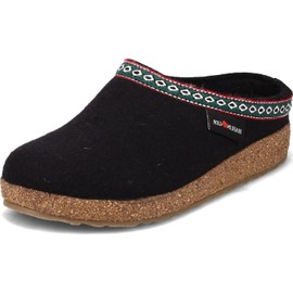 Haflinger Unisex, Grizzly Classic Wool Clog Black 43 M