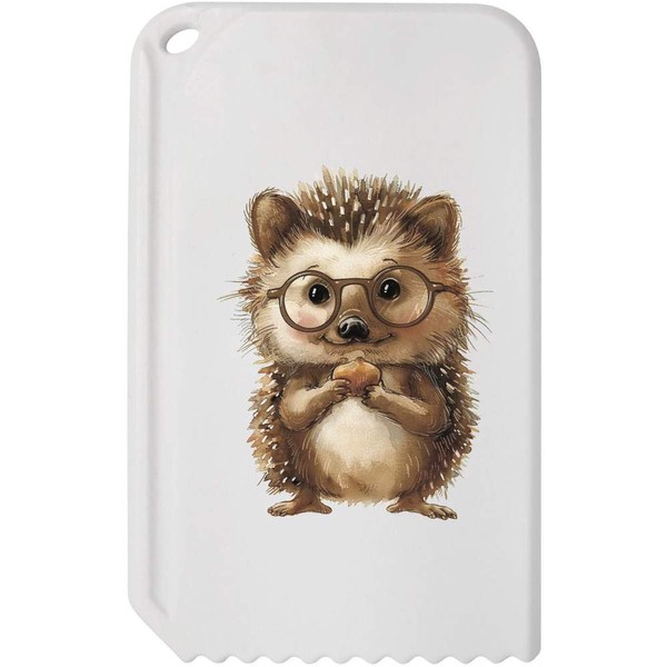 Azeeda 'Cute Hedgehog Wearing Glasses' Plastic Ice Scraper (IC00038916)