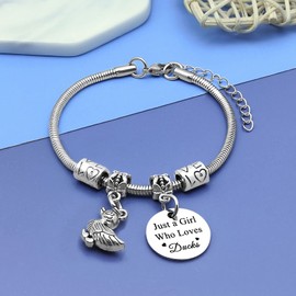 DlaeKua Animal Lover Gift Bracelet for Women Ducks Lover Gift Duck Jewelry Gift for Friend Duck Gifts for Christmas Birthday Gifts for Jewelry Bracelet for