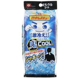 "2 Bag Set" Gekikyo-kun Heat Rescue Body Cool Sheet Demon Cool 20 Sheets x 2P Lec Cooling Supplies