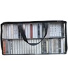 Evelots Cassette Tape Bag -See Thru Organizer Storage with Handles
