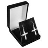 925 Solid Sterling Silver Filigree Cross Earrings for Women -