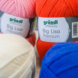 Gründl Big Lisa Premium Knitting & Crochet Yarn with Wool-like Character 100% Polyacrylic, 250 g/665 m, Needle Size: 3.5-4.5, 1 x 250 g, Green