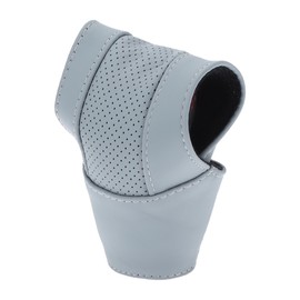 Partuto 1 Pc Automotive Manual Universal Gear Shift Knob Cover Car Stick Shifting Handle Protector Decoration Faux Leather T-shape Grey 12.5x8cm/4.92"x3.15"