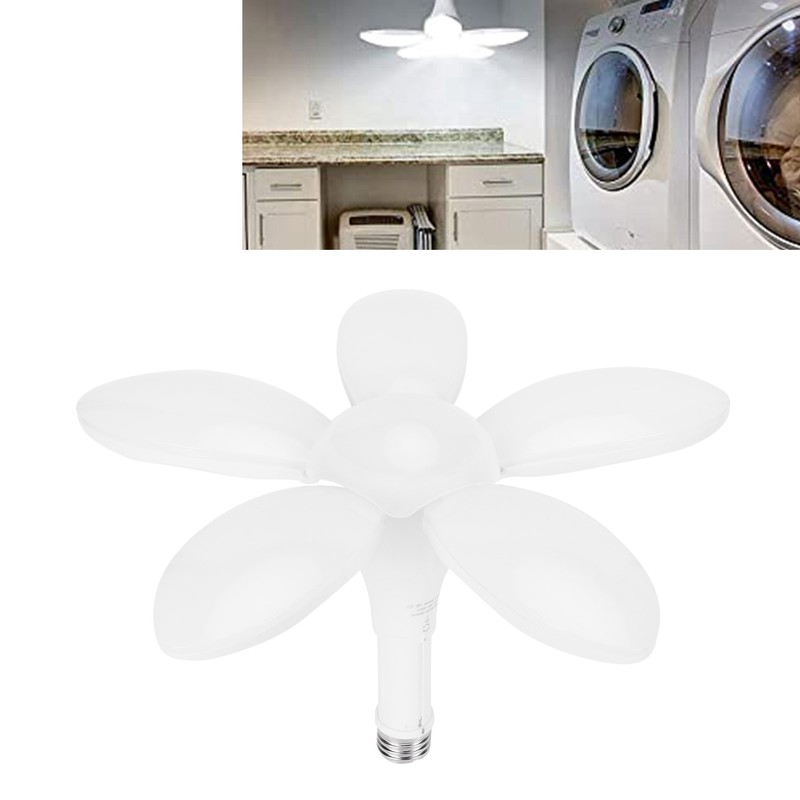 5 Leaf Garage Light LED Deformable Lamp 80W E26 Ceiling