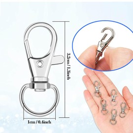 FUNNTY 12Pcs Pet Birds Cage Metal Hook Clip Iron Anti Escape Pet Bird Cage Door Buckle Lock Claw Snap Hook