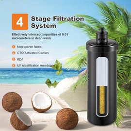 SYGOODLIFE Q5-UF11inch 0.01Micron UF Replace Filter Element For Under Sink Water Filter Direct Connect to Kitchen Faucet Reduce heavy metals, Chlorine, Bad Taste & Odor