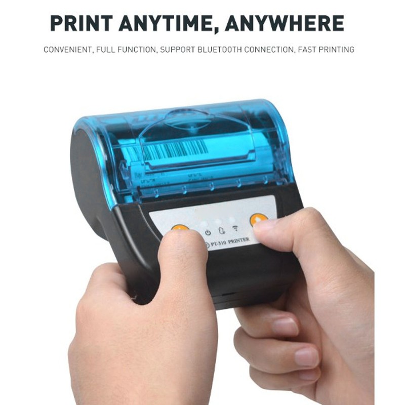 80mm Bluetooth Receipt Printer Portable Label Printer Wireless Thermal Printing