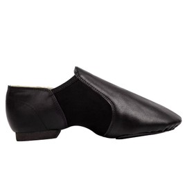 Asyusyu Unisex PU Leather Jazz Shoe,Shoes Soft Leather Dance Slippers for Little Kid-10,Black