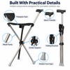 Folding Cane Seat for Outdoor Walking – Lightweight Walking Stick