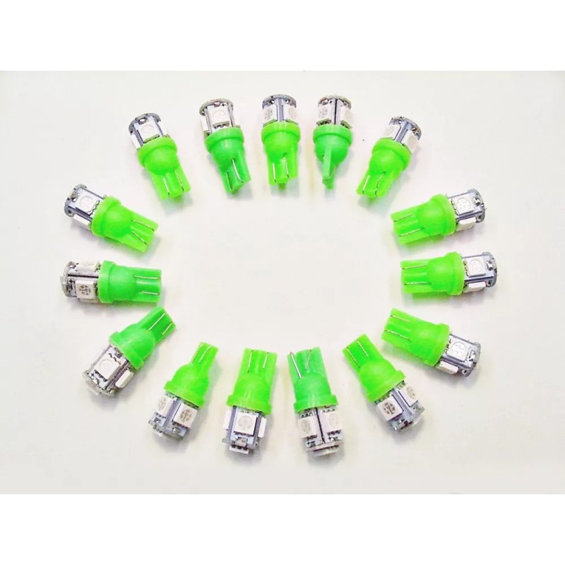 Lumiglow 15 BRIGHT Green 5 LEDs 12V Side Marker License