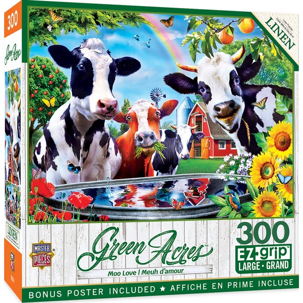 Masterpieces 300 Piece EZ Grip Jigsaw Puzzle - Moo Love - 18"x24"
