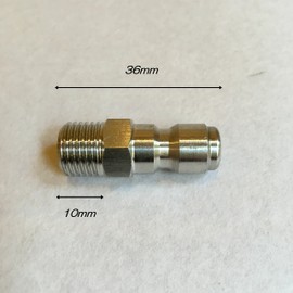 HOTEISON One-Touch Coupler, High Pressure Washer, Washing Gun, High Pressure Hose, Connection, Universal Socket, Adapter, 1/4 (Male - G1/4 Male Thread)