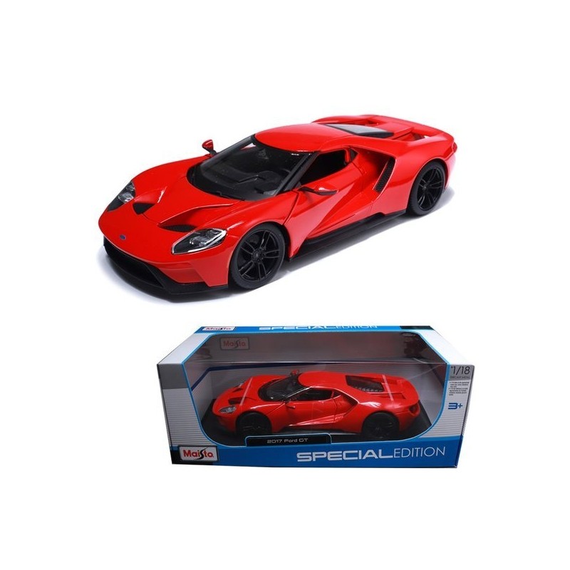 Maisto 1:18 2017 Ford GT Red Diecast Model Car Toy