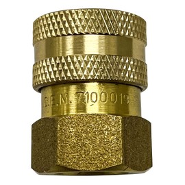 Simpson Cleaning 7100019 Replacement QC Socket for Pressure Washer Hoses Up to 4500 PSI, Brass, 3/8-Inch FNPT, Gold