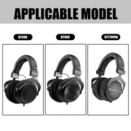 Replacement Head Cushion with Beyerdynamic DT 770/DT 770 Pro/DT 990/DT990 PRO/MMX 300, Soft Protein Leather Headband, Suitable for Leisure and Professional Musicians