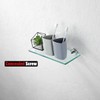 JQK Bathroom Glass Shelf, Tempered Glass Shower Storage 12 by