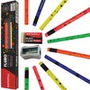 Nataraj Fluro Prints - 10 Wooden Pencils Eraser Sharpener -