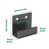 ZHIQIN 6 Pcs Black Heavy Duty Hooks Ceramic Tile Brackets