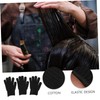 WOONEKY 3pcs Black Insulated Gloves for Hair Curler Heat-resistant Thermal