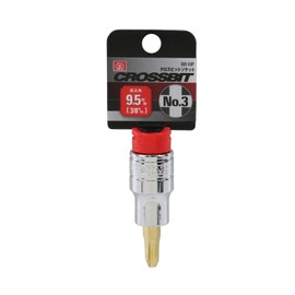 SK11 Cross Bit Socket SB3-03P Insertion Angle: 0.4 inch (9.5 mm), 1 piece