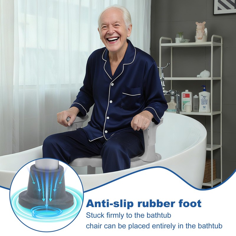 XIAOSHUNER Bathroom Shower Chair for Inside Shower with Arms and