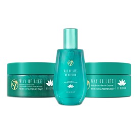 W7 Way of Life Body Gift Set - Nourishing Body Butter, Scrub & Oil - Lotus & White Tea Scent