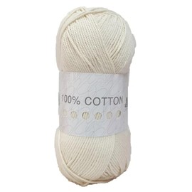 Cygnet 100% Cotton DK Knitting Yarn/Wool - 100g Double Knit Ball - 17 Shades (Vanilla Cream)