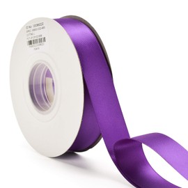 YAMA Purple Double Face Satin Ribbon - 7/8 Inch 25 Yards Purple Silk Ribbons for Crafts Gift Wrapping Wreaths