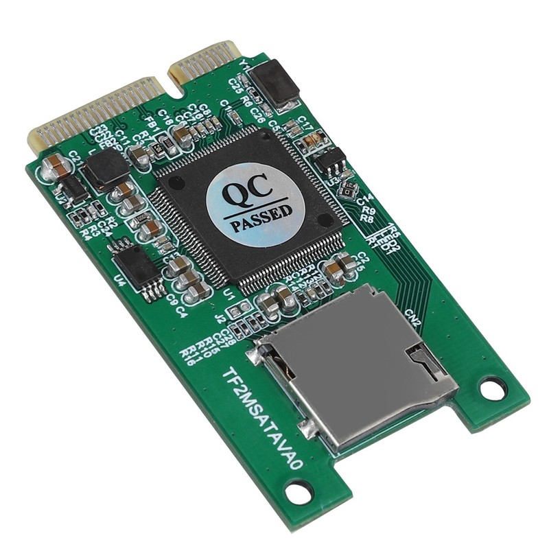 Micro SD TF Card to Mini PCI-E mSATA SSD Adapter