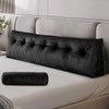 Z-hom Large Wedge Pillow Headboard, King Triangular Headboard Pillow, Reading