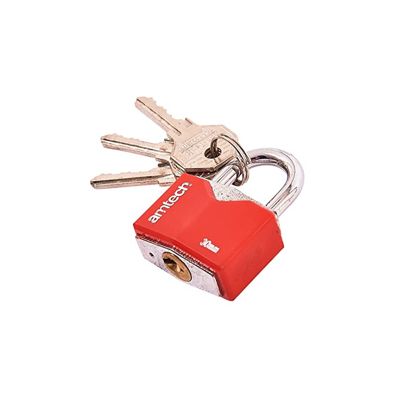 Amtech T0703 30mm Rhombic Chrome Plated Iron Padlock