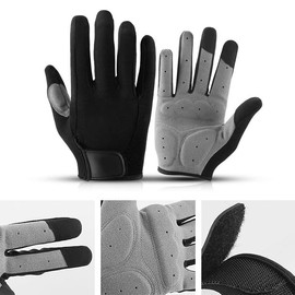 VGEBY 1 par de Guantes de Ciclismo para Hombres, Guantes de Bicicleta Profesionales Transpirables, Resistentes Al Deslizamiento, Guantes de Bicicleta con Pantalla Táctil de Dedo
