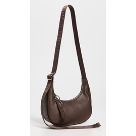 BAGGU Women's Small Recycled Leather Crescent Bag, Brown, One Size