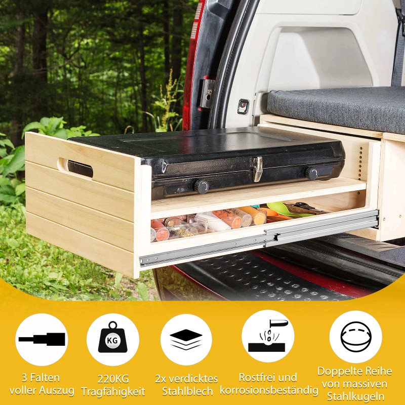 YENUO Heavy Duty Drawer Slides 500 Lbs - Full Extension