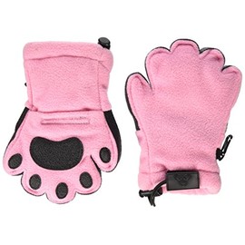 Bear Hands Fleece Mittens for Kids Light Pink
