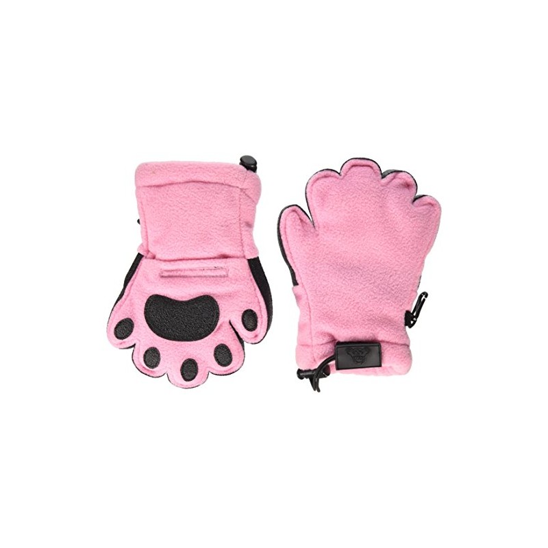 Bear Hands Fleece Mittens for Kids Light Pink