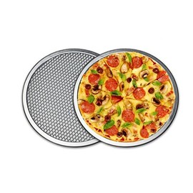 Verve Jelly 2 Pack 10 Inches Pizza Screen Seamless Aluminum Pizza Baking Tray Pizza Pan with Holes Pizza Mesh for Restaurant Home Kitchen